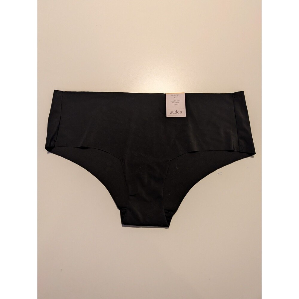 Auden Women’s Invisible No-Show Cheeky Underwear Medium Black NWT